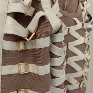 Strappy crop top with Gold accessories